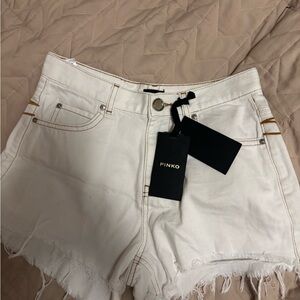 Pinko Women's Cream Jean Shorts